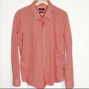 Hugo Boss Men's Slim Fit Red & White